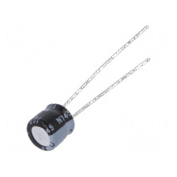 Condensator electrolitic THT 100uF 4VDC Ø5x5mm 2mm Raster | Electronic-mag.ro | Componente Electronice