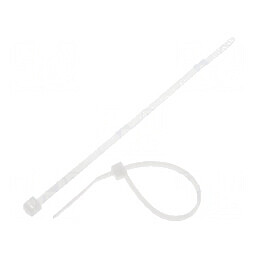 Colier de strângere poliamidă 100mm x 2,5mm 80N naturală | Electronic-mag.ro | Componente Electronice