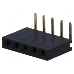 Conector şiruri pini soclu mamă 5 pini unghi 90° 2,54mm | Electronic-mag.ro | Componente Electronice