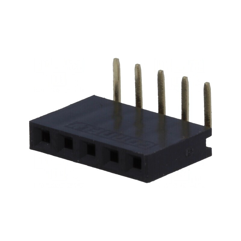 Conector şiruri pini soclu mamă 5 pini unghi 90° 2,54mm | Electronic-mag.ro | Componente Electronice