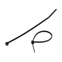 Colier de strângere negru L: 111mm W: 2,4mm 80N UL94V-2 | Electronic-mag.ro | Componente Electronice