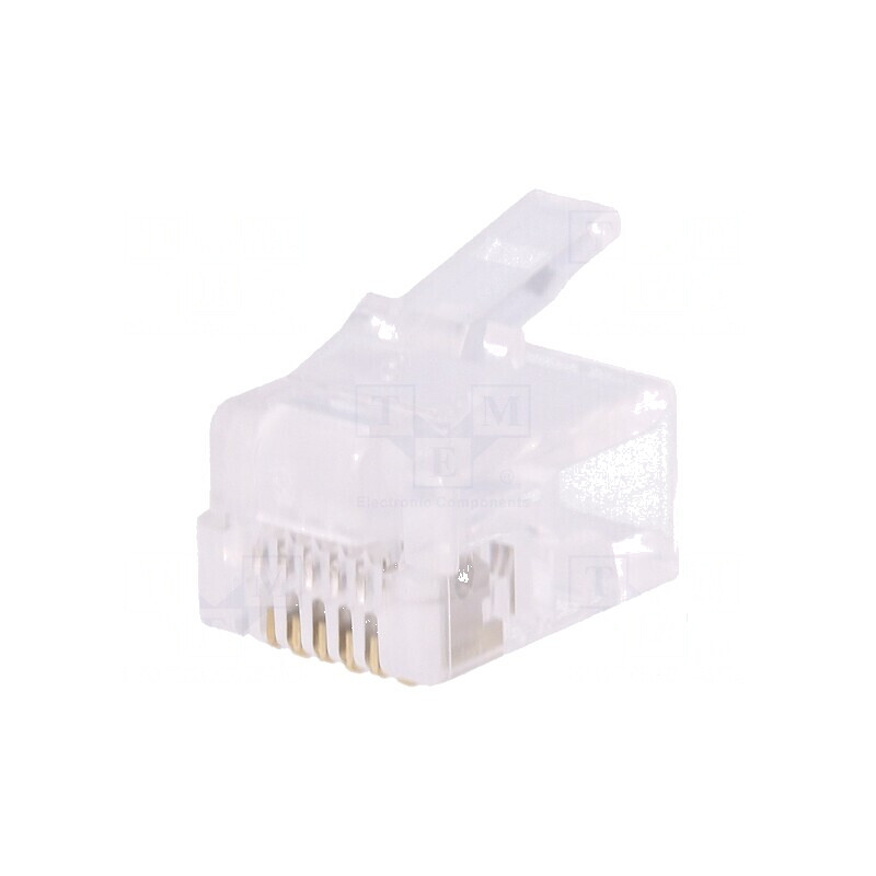 Conector RJ12 6 pini neecranați aurit 6p6c | Electronic-mag.ro | Componente Electronice Conector RJ12 6 pini neecranați aurit 6p6c | Electronic-mag.ro | Componente Electronice