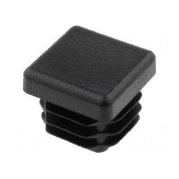 Obturator negru pentru profil Corp H: 16,5mm LDPE L: 20mm | Electronic-mag.ro | Componente Electronice