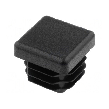 Obturator negru pentru profil Corp H: 16,5mm LDPE L: 20mm | Electronic-mag.ro | Componente Electronice