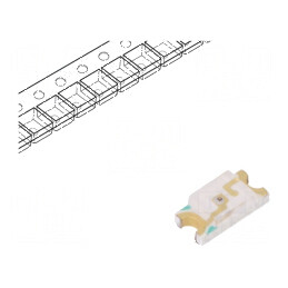 LED SMD 1206 roșie 15-38mcd 3,2x1,5x1,1mm 140° 20mA 624nm | Electronic-mag.ro | Componente Electronice