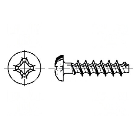 Şurub pentru plastic 2,2x8mm Cap buton Phillips PH1 oţel zincat | Electronic-mag.ro | Componente Electronice