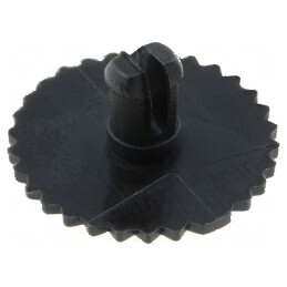 Buton rotativ negru Ø16mm pentru trimere | Electronic-mag.ro | Componente Electronice