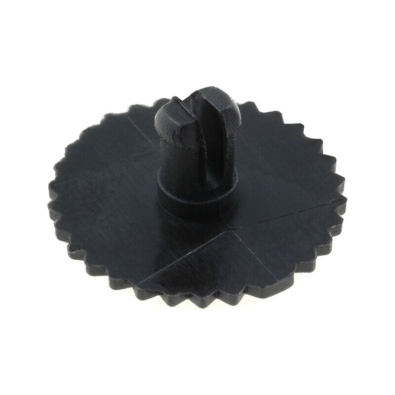 Buton rotativ negru Ø16mm pentru trimere | Electronic-mag.ro | Componente Electronice