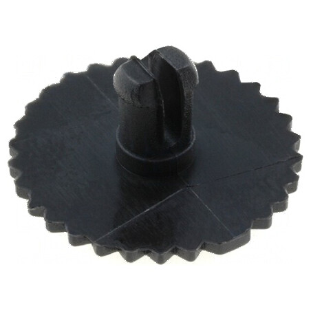 Buton rotativ negru Ø16mm pentru trimere | Electronic-mag.ro | Componente Electronice
