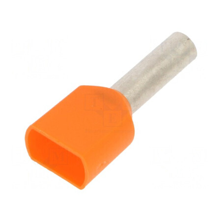 Vârf tub de capăt izolată dublă cupru 4mm² 12mm cositorit | Electronic-mag.ro | Componente Electronice