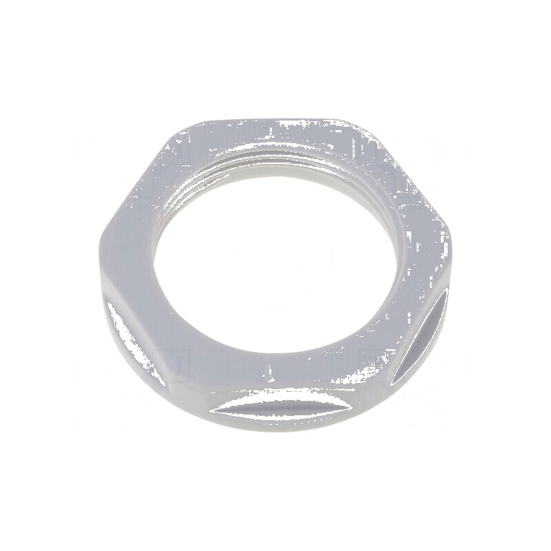 Piuliță PG11 poliamidă 24mm gri cu flanșă -40÷100°C | Electronic-mag.ro | Componente Electronice