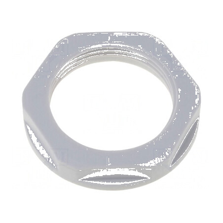Piuliță PG11 poliamidă 24mm gri cu flanșă -40÷100°C | Electronic-mag.ro | Componente Electronice