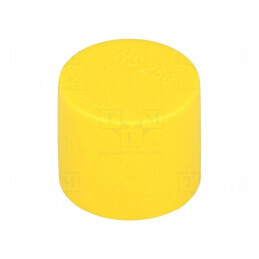 Cap de protecție galben Ø75,6mm H25mm LDPE rotund | Electronic-mag.ro | Componente Electronice