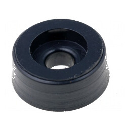 Picioruş negru PVC H: 5mm Ø14mm, orificiu montaj: 2,9mm | Electronic-mag.ro | Componente Electronice