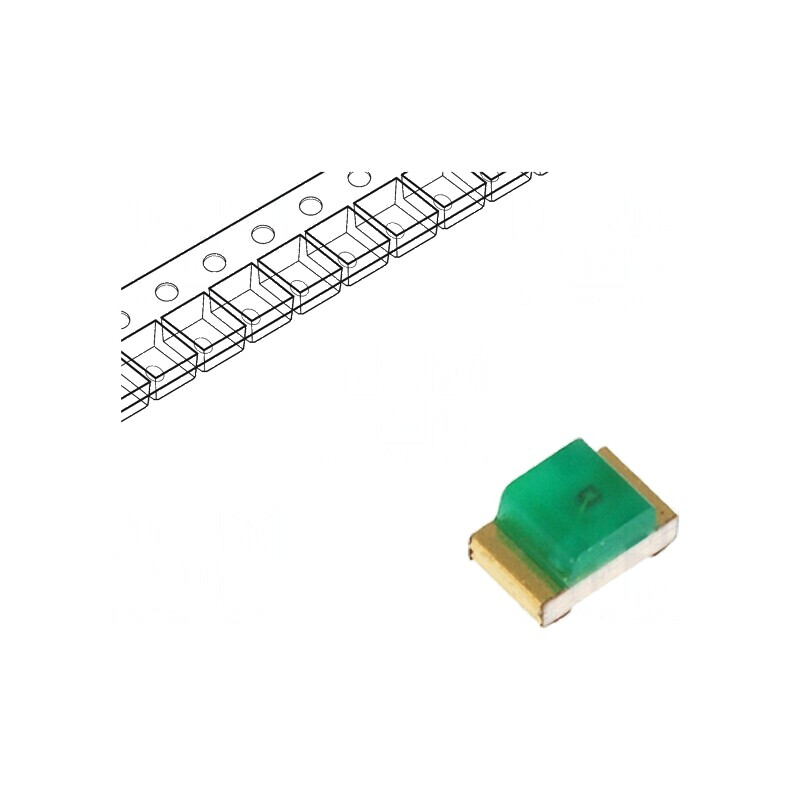 LED SMD 0805 Verde 3÷12mcd 120° 20mA 565nm | Electronic-mag.ro | Componente Electronice