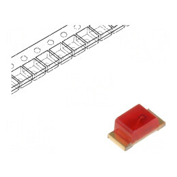LED SMD 0603 roșie 5-12mcd 1,6x0,8x0,65mm 120° 20mA 625nm | Electronic-mag.ro | Componente Electronice