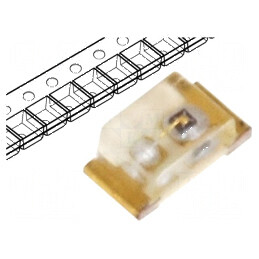 LED SMD 0603 portocalie 50-160mcd 1,6x0,8x0,65mm 120° 20mA | Electronic-mag.ro | Componente Electronice