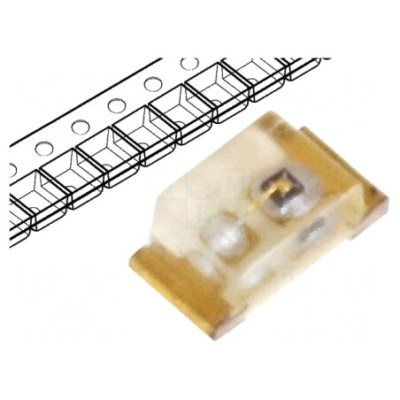 LED SMD 0603 portocalie 50-160mcd 1,6x0,8x0,65mm 120° 20mA | Electronic-mag.ro | Componente Electronice