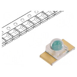 LED SMD 1206 verde 1120-7100mcd 3,2x1,6x1,85mm 25° 2,8-3,8V | Electronic-mag.ro | Componente Electronice
