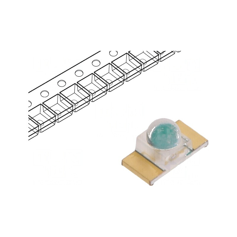 LED SMD 1206 verde 1120-7100mcd 3,2x1,6x1,85mm 25° 2,8-3,8V | Electronic-mag.ro | Componente Electronice