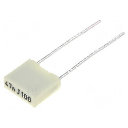 Condensator poliester 47nF 63VAC 100VDC 5mm ±5% -55÷105°C | Electronic-mag.ro | Componente Electronice