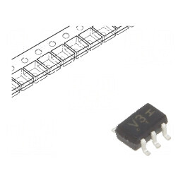 IC digital NOR, 1 intrare, 2 ieșiri, CMOS SMD SC88A, 2÷5,5VDC, -55÷125°C | Electronic-mag.ro | Componente Electronice
