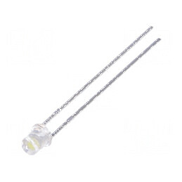 LED 3mm alb rece 11000K 100° plat 780-1300mcd | Electronic-mag.ro | Componente Electronice