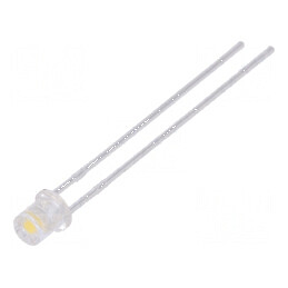 LED 3mm alb neutru 780-1300mcd 100° plat | Electronic-mag.ro | Componente Electronice