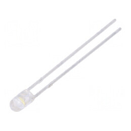 LED 3mm alb rece 5000-8500mcd 30° convex | Electronic-mag.ro | Componente Electronice