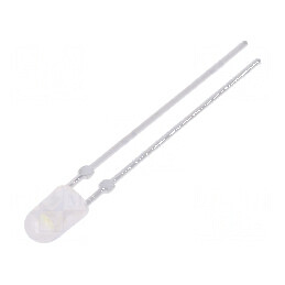 LED oval 3,9x3,2mm alb rece 2200-3800mcd 110/40° fără colier | Electronic-mag.ro | Componente Electronice