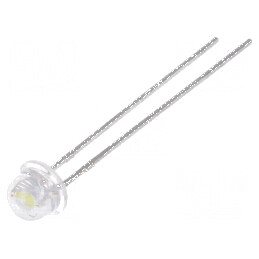 LED 4,8mm alb rece 1300-2200mcd 90° convex | Electronic-mag.ro | Componente Electronice