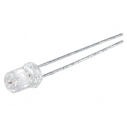 LED 5mm albastru 70-120mcd 100° concav | Electronic-mag.ro | Componente Electronice