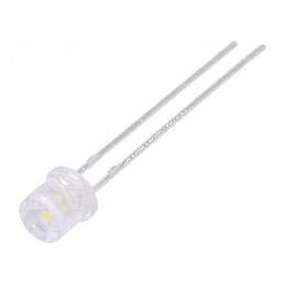 LED 5mm alb rece 1000-1700mcd 100° plat | Electronic-mag.ro | Componente Electronice