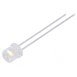 LED 5mm alb neutru 1000-1700mcd 100° plat | Electronic-mag.ro | Componente Electronice