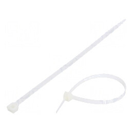 Colier de strângere poliamidă 250mm 7,6mm 533N naturală | Electronic-mag.ro | Componente Electronice