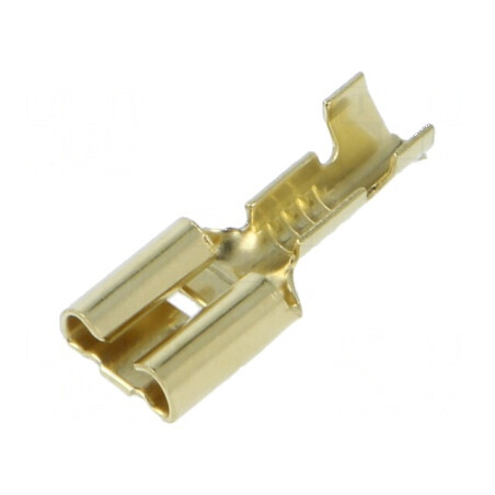 Terminal plat 6,3mm mamă 0,5-1mm2 crimpat pe cablu | Electronic-mag.ro | Componente Electronice