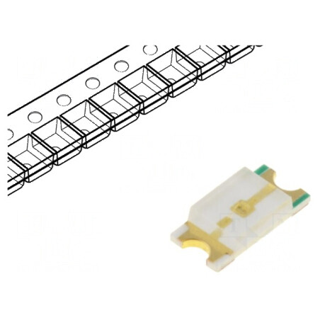 LED SMD 1206 verde 600-1300mcd 3,2x1,6x0,68mm 120° 20mA | Electronic-mag.ro | Componente Electronice