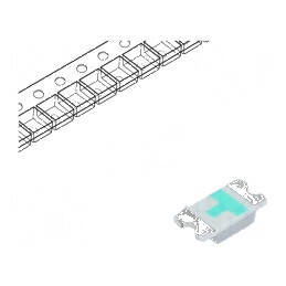 LED SMD 1206 albastru 100-150mcd 3,2x1,6x0,8mm 140° 20mA | Electronic-mag.ro | Componente Electronice
