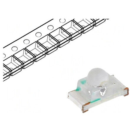 LED SMD 0603 galben-verde 70-150 mcd 1,6x0,8x0,95 mm 35° 5mA | Electronic-mag.ro | Componente Electronice