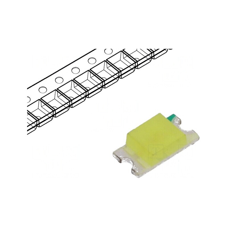 LED SMD 1206 alb rece 400-450mcd 120° 20mA 3-3,6VDC 108mW | Electronic-mag.ro | Componente Electronice