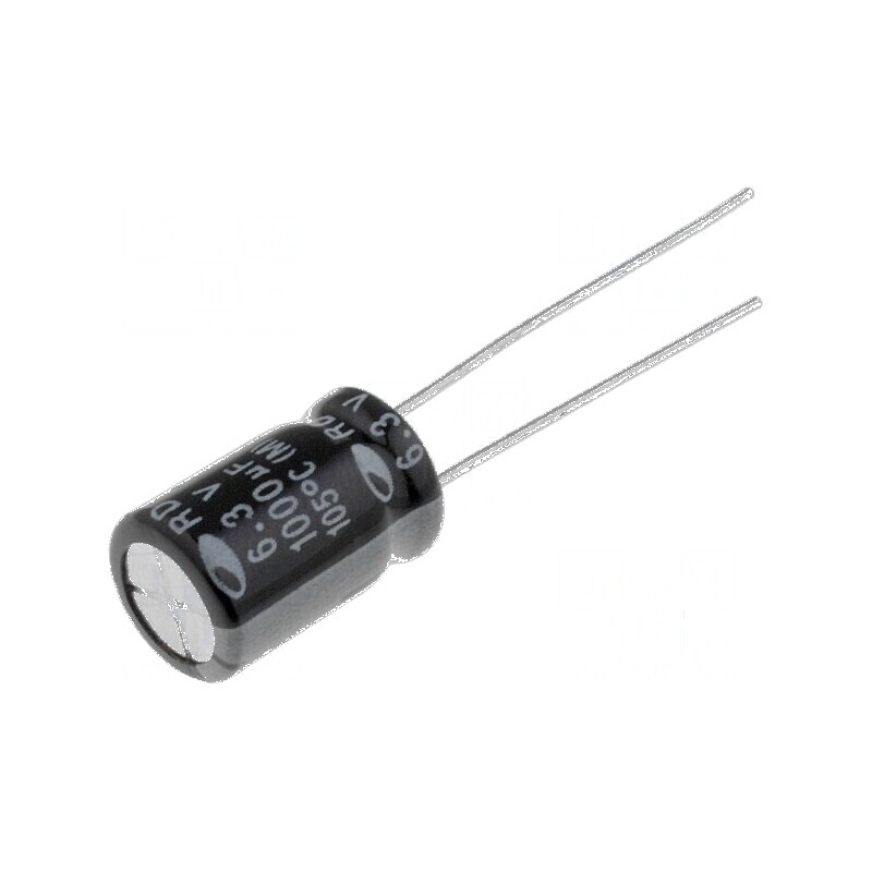 Condensator electrolitic THT 1000uF 6,3VDC Ø8x11,5mm ±20% | Electronic-mag.ro | Componente Electronice