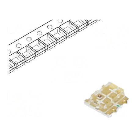 LED SMD 0606 verde/albastru/portocaliu 1,6x1,6mm 140° | Electronic-mag.ro | Componente Electronice