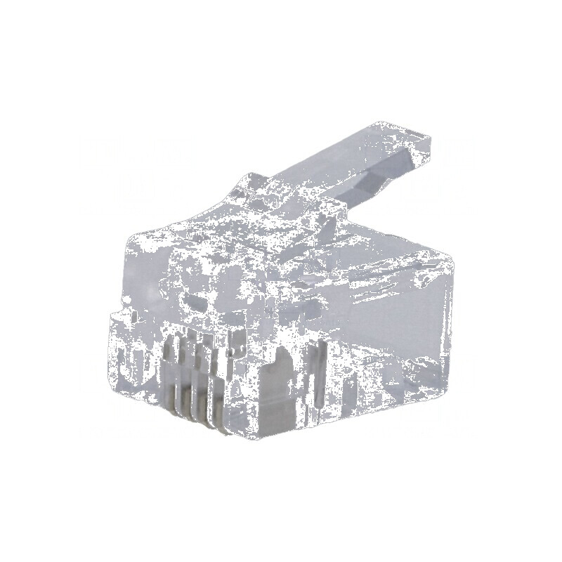Conector RJ11 6p4c mufă PIN 4 cablu IDC crimpat | Electronic-mag.ro | Componente Electronice
