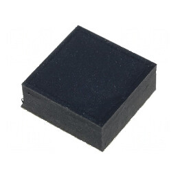 Picioruş autoadeziv negru din gumă 12mm x 12mm x 5mm | Electronic-mag.ro | Componente Electronice