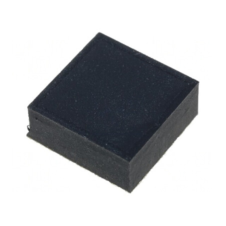 Picioruş autoadeziv negru din gumă 12mm x 12mm x 5mm | Electronic-mag.ro | Componente Electronice