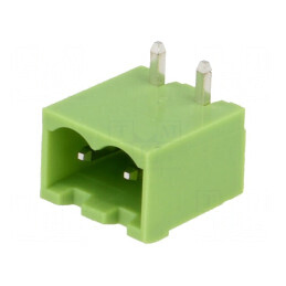 Regletă de conexiuni deconectabilă 5mm, 2 piste, tată | Electronic-mag.ro | Componente Electronice