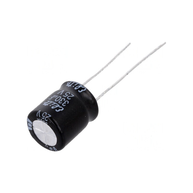 Condensator electrolitic THT 330uF 25V 10x12,5mm ±20% | Electronic-mag.ro | Componente Electronice