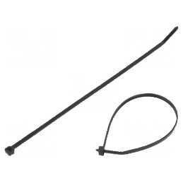 Colier de strângere poliamidă 203mm, 3,6mm, 178N, negru | Electronic-mag.ro | Componente Electronice
