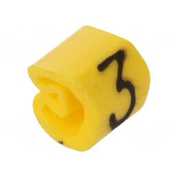 Markere Marcaj PVC galben 3 1,3mm pentru temperaturi -30÷80°C | Electronic-mag.ro | Componente Electronice