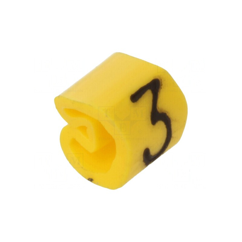 Markere Marcaj PVC galben 3 1,3mm pentru temperaturi -30÷80°C | Electronic-mag.ro | Componente Electronice Markere Marcaj PVC galben 3 1,3mm pentru temperaturi -30÷80°C | Electronic-mag.ro | Componente Electronice
